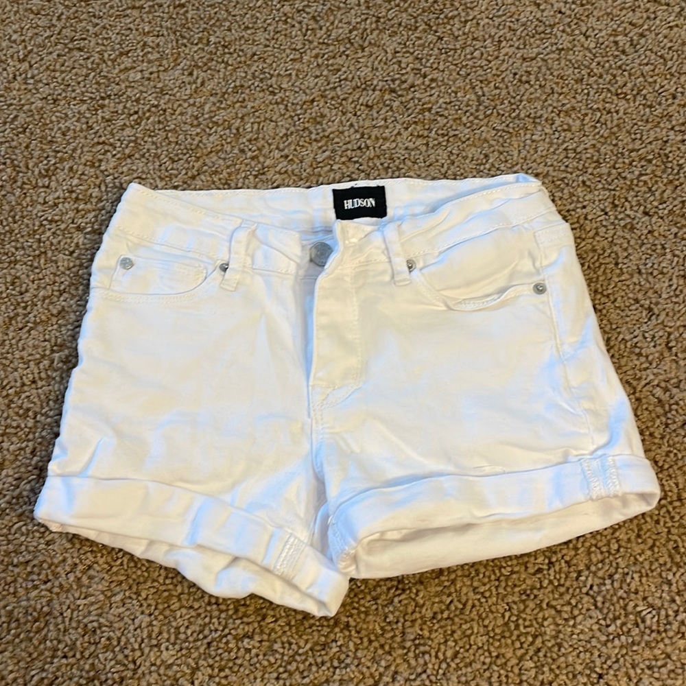 White jean shorts